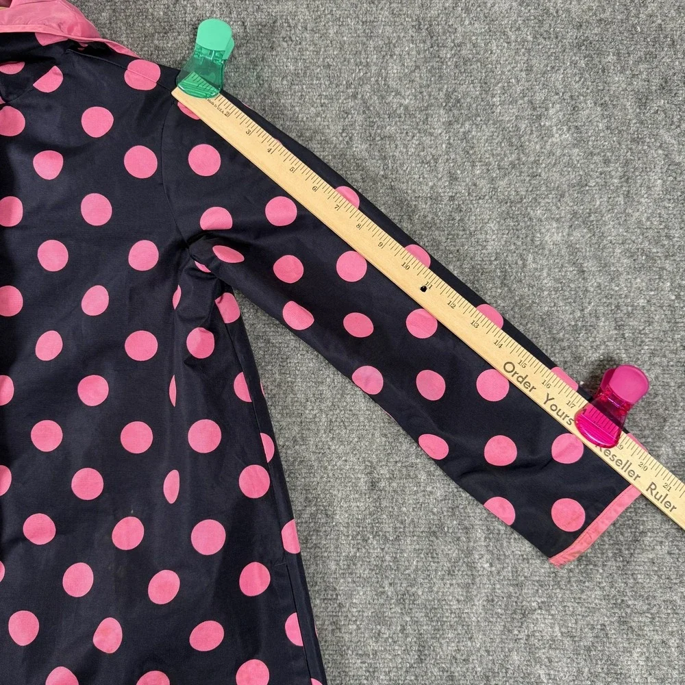 Gymboree Rain Jacket Girls‎ Large 10 12 Hooded Waterproof Polka Dot Coat